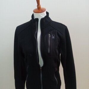 Spyder Black Fleece Lined Jacket Unisex Size S